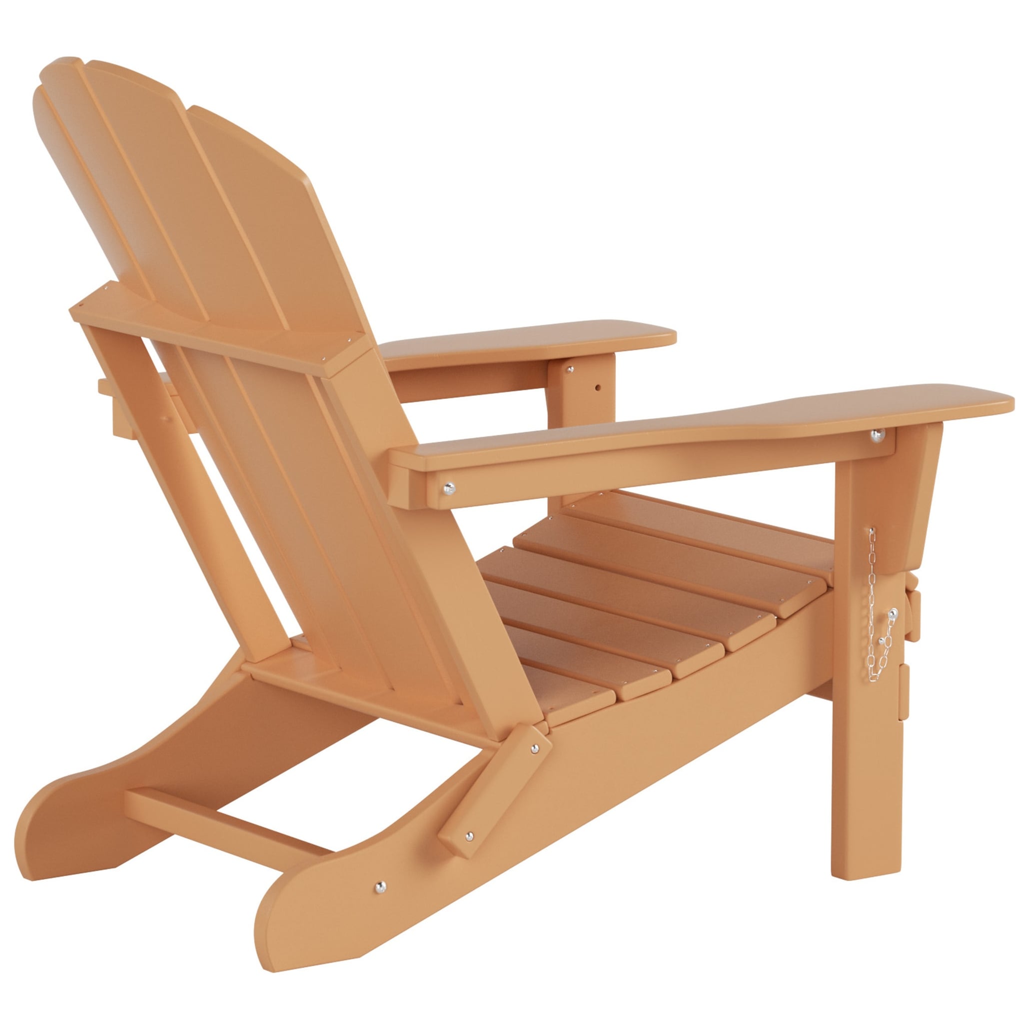 Chaise de jardin pliante Adirondack Polytrends Laguna en HDPE, résistante aux intempéries, avec pouf (ensemble 2 pièces)