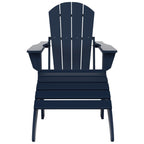 Chaise de jardin pliante Adirondack Polytrends Laguna en HDPE, résistante aux intempéries, avec pouf (ensemble 2 pièces)