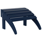 Chaise de jardin pliante Adirondack Polytrends Laguna en HDPE, résistante aux intempéries, avec pouf (ensemble 2 pièces)