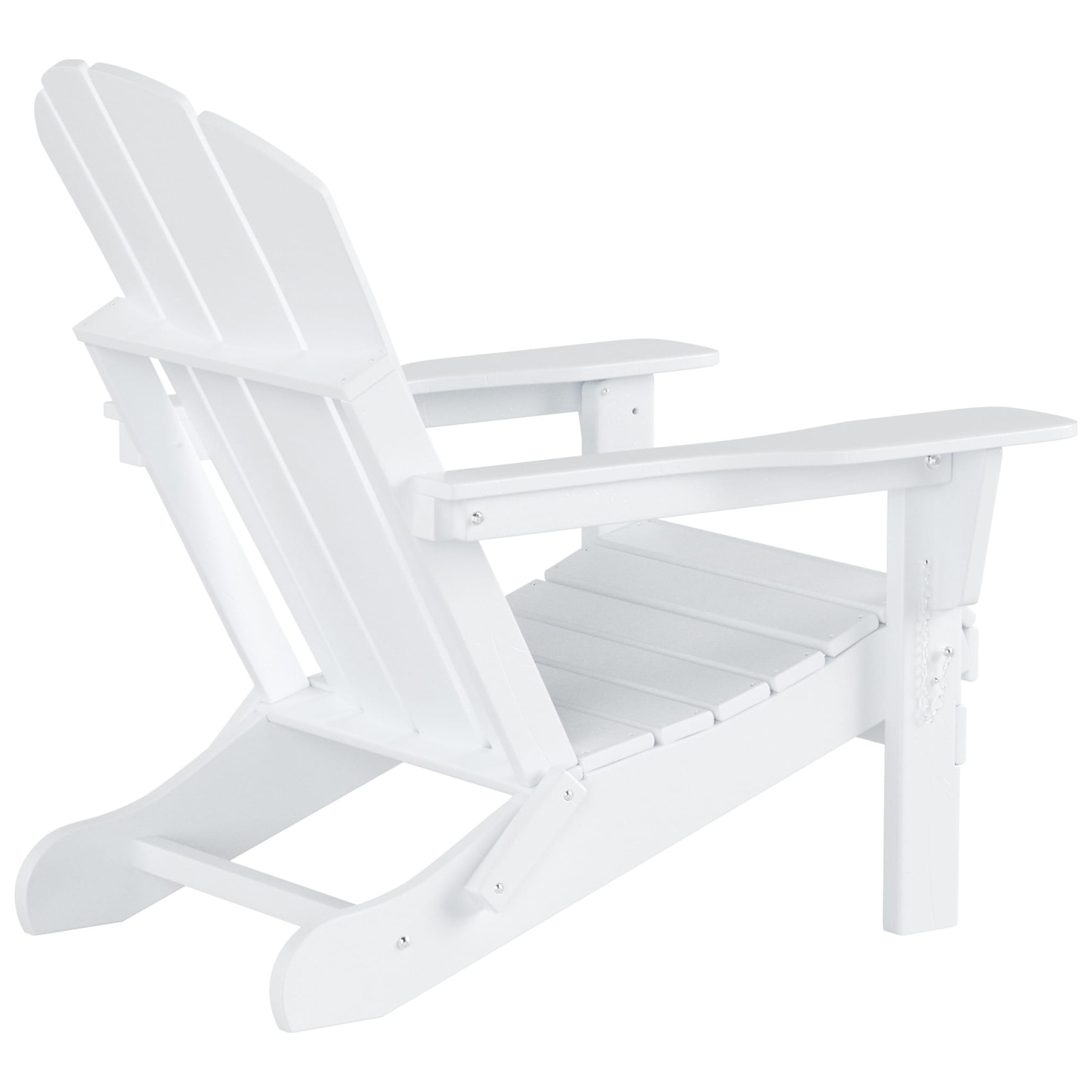 Chaise de jardin pliante Adirondack Polytrends Laguna en HDPE, résistante aux intempéries, avec pouf (ensemble 2 pièces)