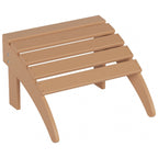 Chaise de jardin pliante Adirondack Polytrends Laguna en HDPE, résistante aux intempéries, avec pouf (ensemble 2 pièces)