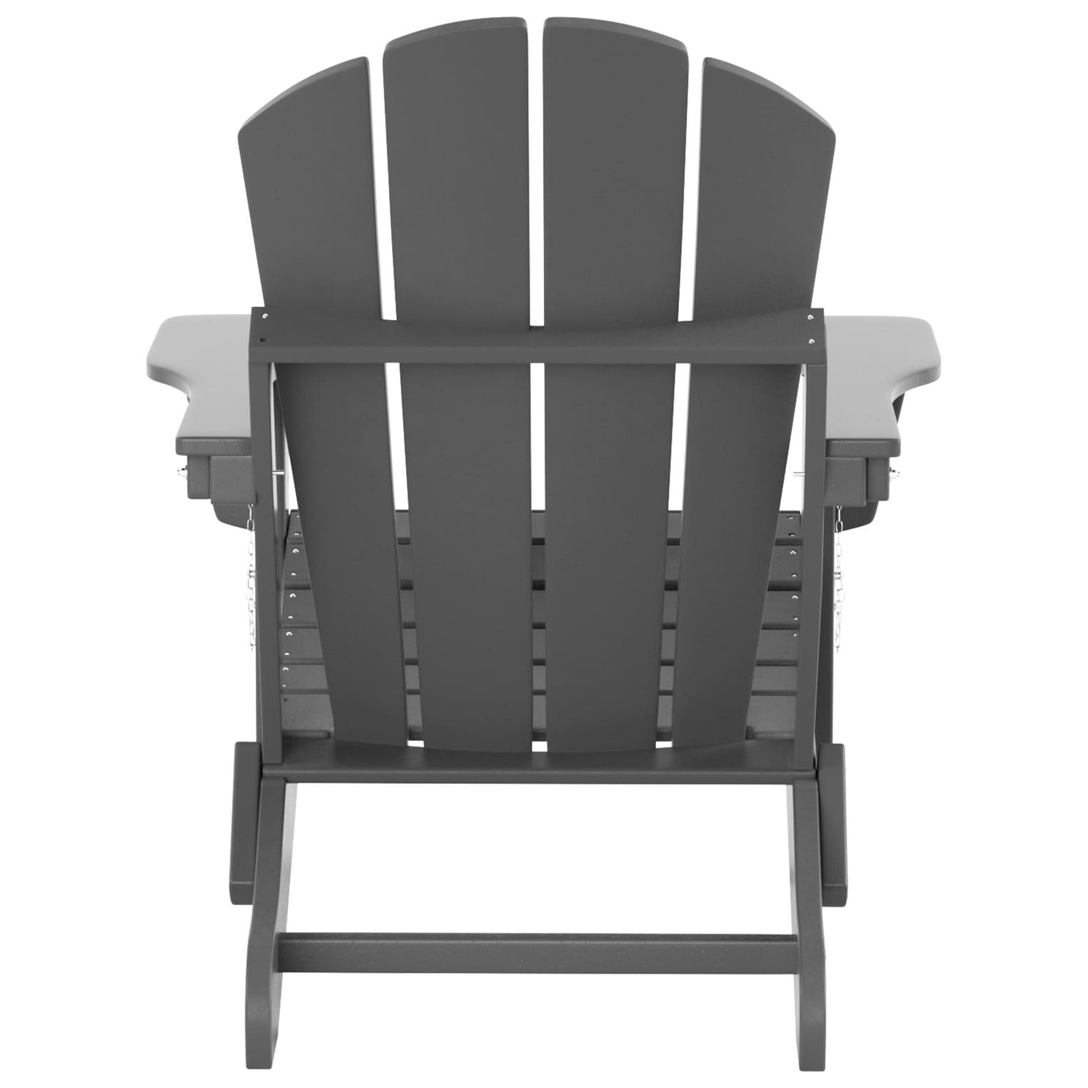 Chaise de jardin pliante Adirondack Polytrends Laguna en HDPE, résistante aux intempéries, avec pouf (ensemble 2 pièces)