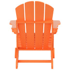 Chaise de jardin pliante Adirondack Polytrends Laguna en HDPE, résistante aux intempéries, avec pouf (ensemble 2 pièces)