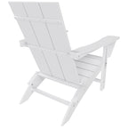 Chaise Adirondack pliable, moderne, écologique, résistante aux intempéries, pour usage commercial et résidentiel, de la marque Polytrends Shoreside.
