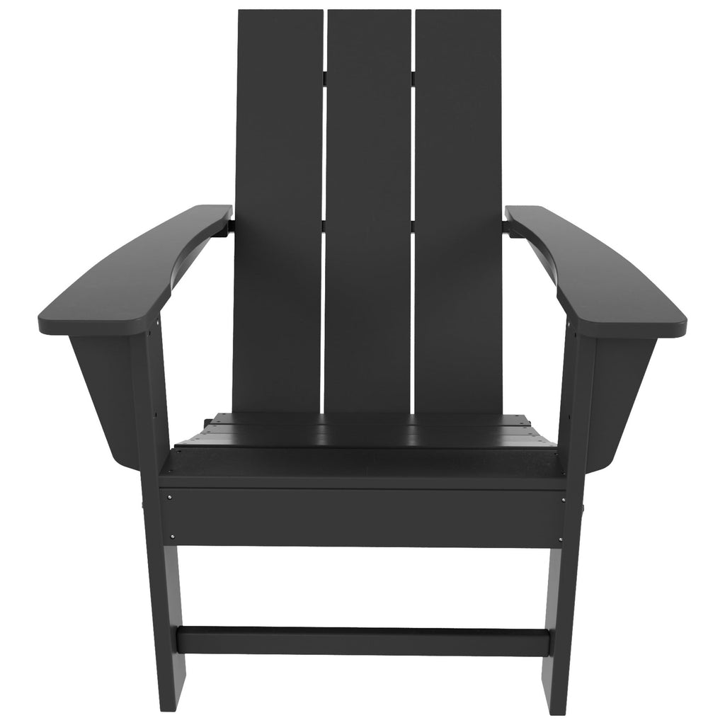 Chaise Adirondack pliable, moderne, écologique, résistante aux intempéries, pour usage commercial et résidentiel, de la marque Polytrends Shoreside.