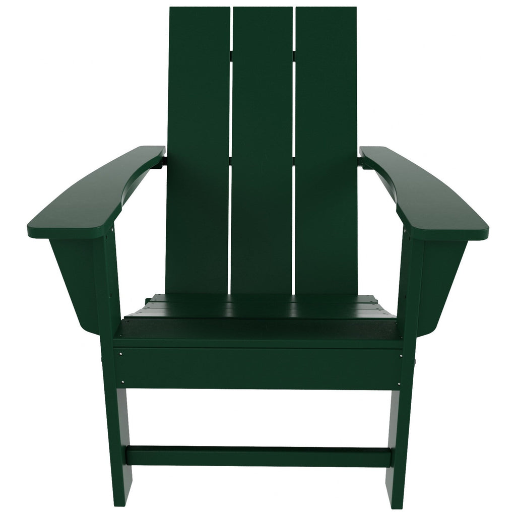 Chaise Adirondack pliable, moderne, écologique, résistante aux intempéries, pour usage commercial et résidentiel, de la marque Polytrends Shoreside.