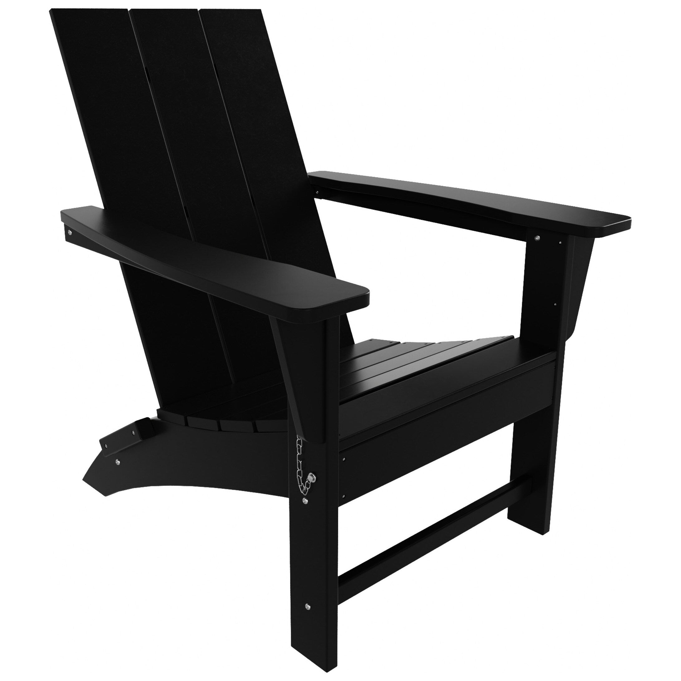 Chaise Adirondack pliable, moderne, écologique, résistante aux intempéries, pour usage commercial et résidentiel, de la marque Polytrends Shoreside.