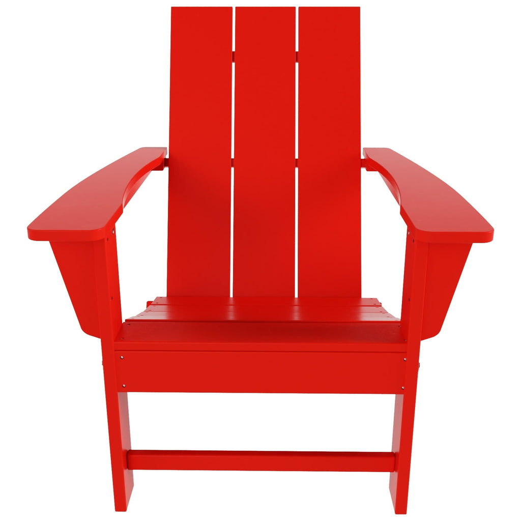 Chaise Adirondack pliable, moderne, écologique, résistante aux intempéries, pour usage commercial et résidentiel, de la marque Polytrends Shoreside.