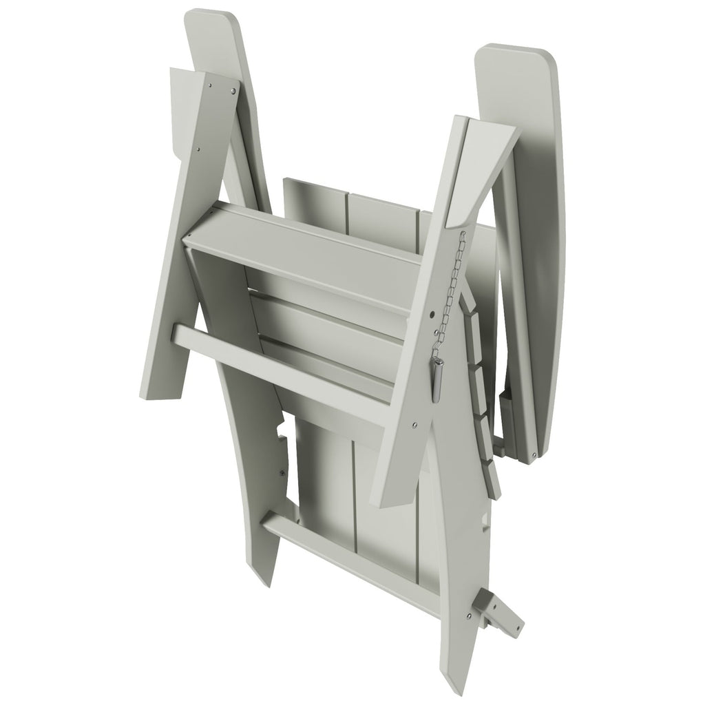 Chaise Adirondack pliable, moderne, écologique, résistante aux intempéries, pour usage commercial et résidentiel, de la marque Polytrends Shoreside.