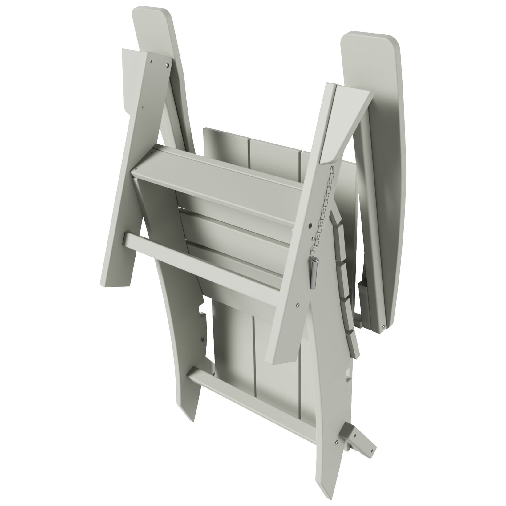 Chaise Adirondack pliable, moderne, écologique, résistante aux intempéries, pour usage commercial et résidentiel, de la marque Polytrends Shoreside.