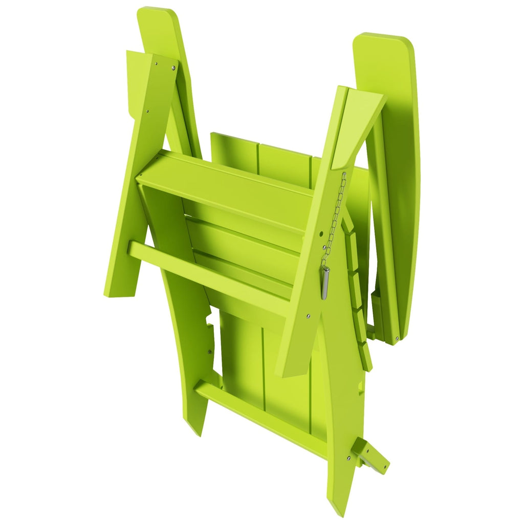 Chaise Adirondack pliable, moderne, écologique, résistante aux intempéries, pour usage commercial et résidentiel, de la marque Polytrends Shoreside.