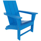 Chaise Adirondack pliable, moderne, écologique, résistante aux intempéries, pour usage commercial et résidentiel, de la marque Polytrends Shoreside.