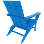 Chaise Adirondack pliable, moderne, écologique, résistante aux intempéries, pour usage commercial et résidentiel, de la marque Polytrends Shoreside.