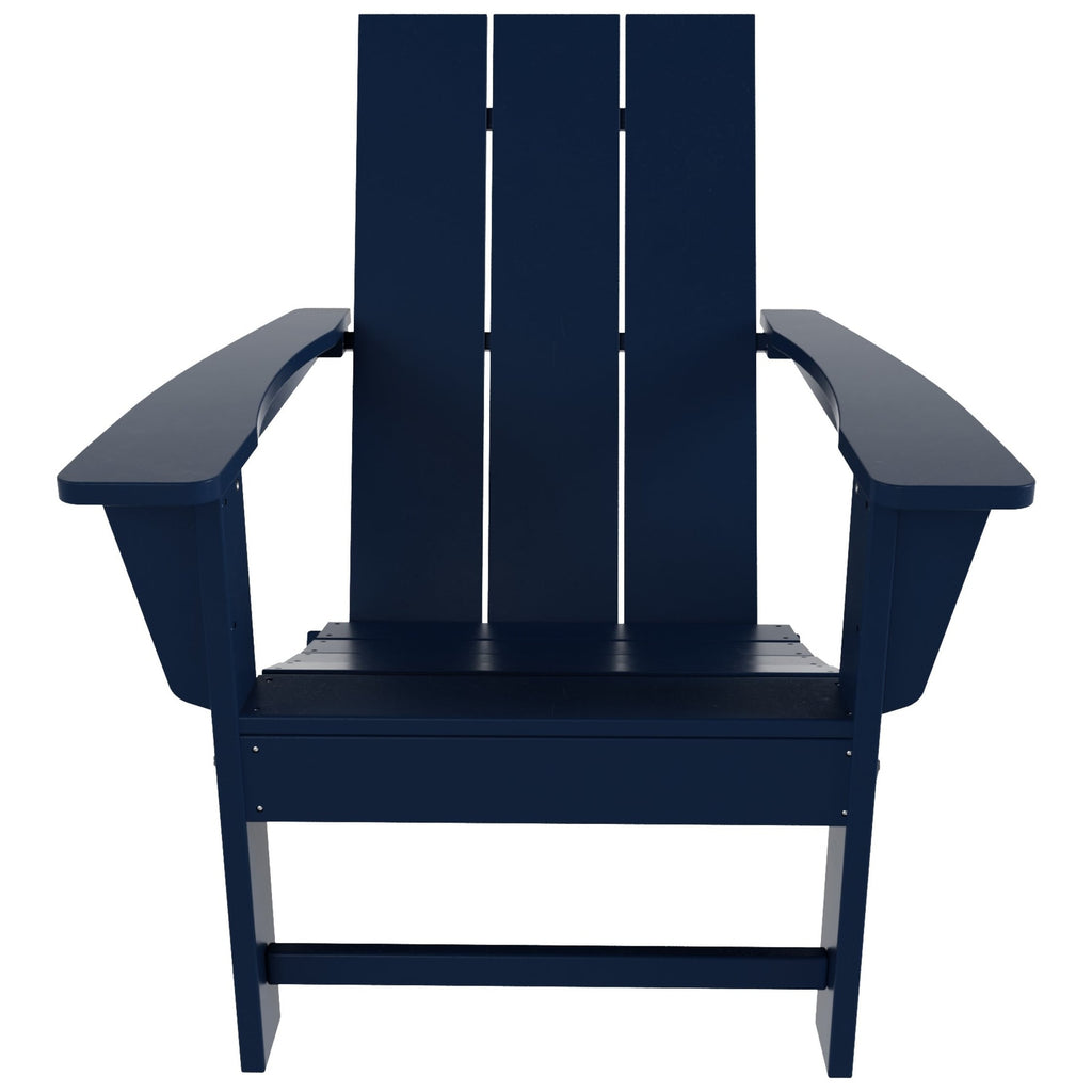 Chaise Adirondack pliable, moderne, écologique, résistante aux intempéries, pour usage commercial et résidentiel, de la marque Polytrends Shoreside.