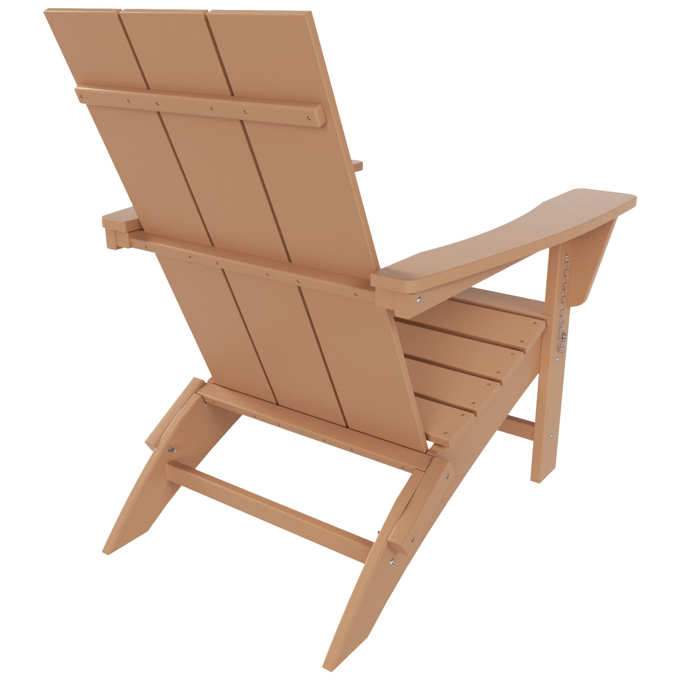 Chaise Adirondack pliable, moderne, écologique, résistante aux intempéries, pour usage commercial et résidentiel, de la marque Polytrends Shoreside.