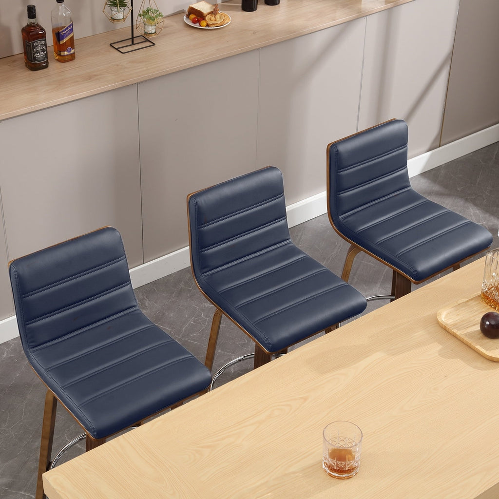 Tabourets de bar/hauts-sièges pivotants en simili cuir 26/29, lot de 2/3