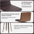 Tabourets de bar/hauts-sièges pivotants en simili cuir 26/29, lot de 2/3