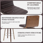 Tabourets de bar/hauts-sièges pivotants en simili cuir 26/29, lot de 2/3