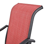 Chaise de bar à dossier haut pivotante en métal pour extérieur Patio Festival (lot de 2)