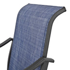 Chaise de bar à dossier haut pivotante en métal pour extérieur Patio Festival (lot de 2)