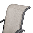 Chaise de bar à dossier haut pivotante en métal pour extérieur Patio Festival (lot de 2)