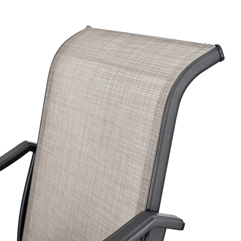 Chaise de bar à dossier haut pivotante en métal pour extérieur Patio Festival (lot de 2)