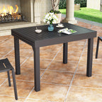 Ensemble de salle à manger d'extérieur Pellabant en aluminium 5/7/9 pièces avec table extensible et chaises empilables