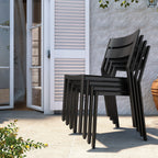 Ensemble de salle à manger d'extérieur Pellabant en aluminium 5/7/9 pièces avec table extensible et chaises empilables