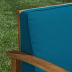 Ensemble de canapés d'extérieur 7 pièces en bois d'acacia Perla avec coussins, par Christopher Knight Home