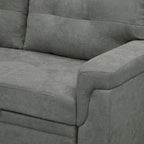 Canapé d'angle réversible avec lit escamotable, chaise longue avec rangement intégré, pieds robustes,