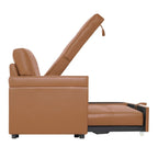 Canapé d'angle réversible avec lit escamotable, chaise longue avec rangement intégré, pieds robustes,