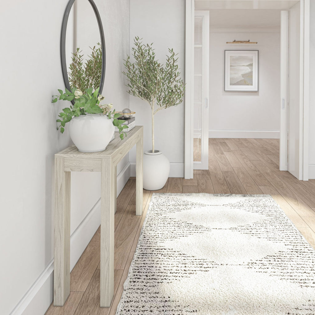 Table console moderne à structure en poutres et planches - 46