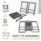 Ensemble de 3 chaises hautes Adirondack en plastique pour patio