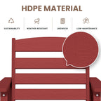 Ensemble de 3 chaises hautes Adirondack en plastique pour patio