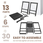 Ensemble de 3 chaises hautes Adirondack en plastique pour patio