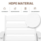 Ensemble de 3 chaises hautes Adirondack en plastique pour patio