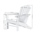 Polytrends Altura Chaise de jardin Adirondack en polyrésine, résistante aux intempéries et écologique (lot de 2)