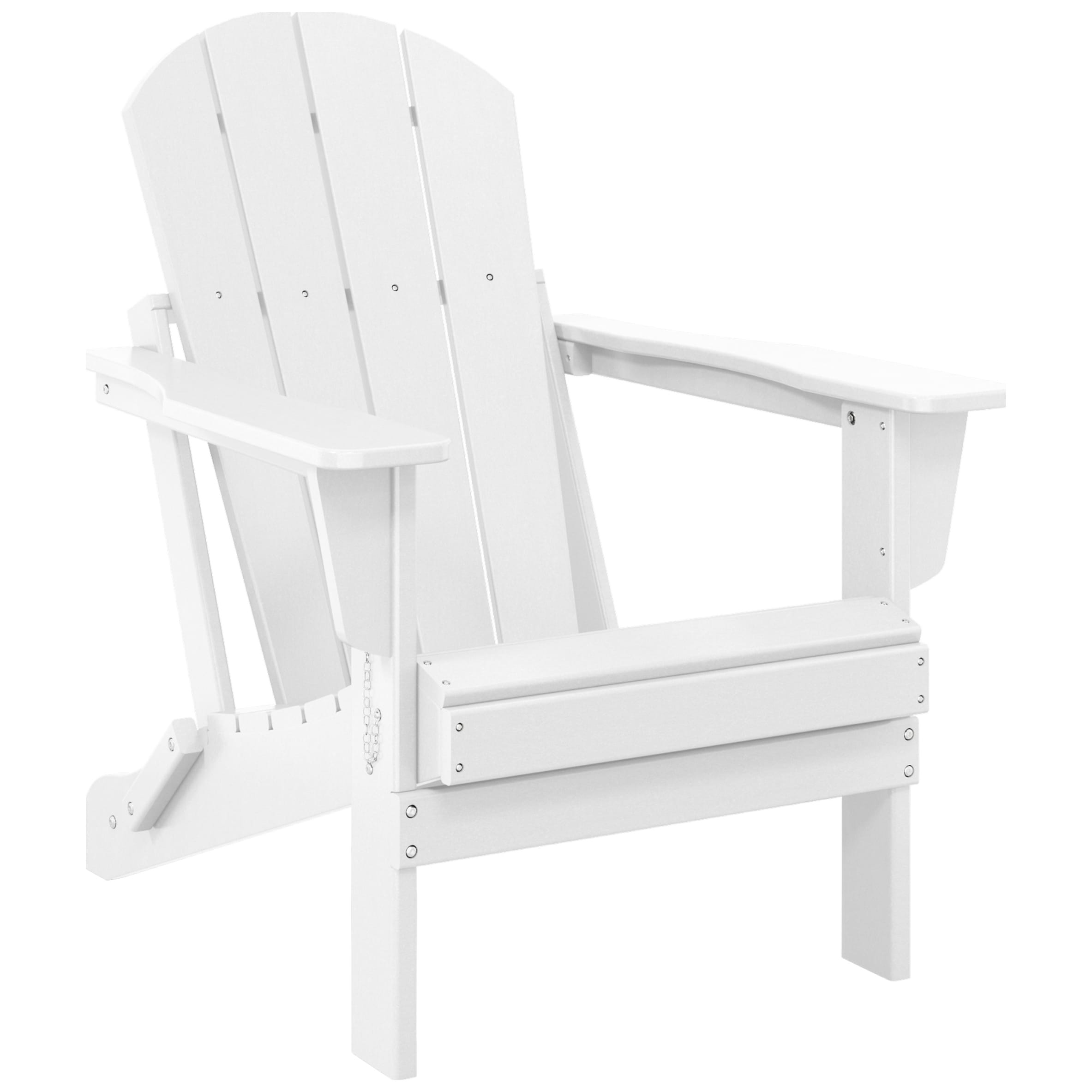 Chaise de jardin pliante Adirondack Polytrends Laguna, résistante à la décoloration et aux intempéries.