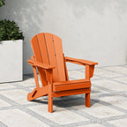 Chaise de jardin pliante Adirondack Polytrends Laguna, résistante à la décoloration et aux intempéries.