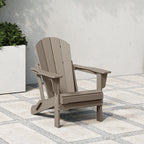 Chaise de jardin pliante Adirondack Polytrends Laguna, résistante à la décoloration et aux intempéries.