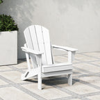 Chaise de jardin pliante Adirondack Polytrends Laguna, résistante à la décoloration et aux intempéries.