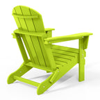 Chaise de jardin pliante Adirondack Polytrends Laguna, résistante à la décoloration et aux intempéries.