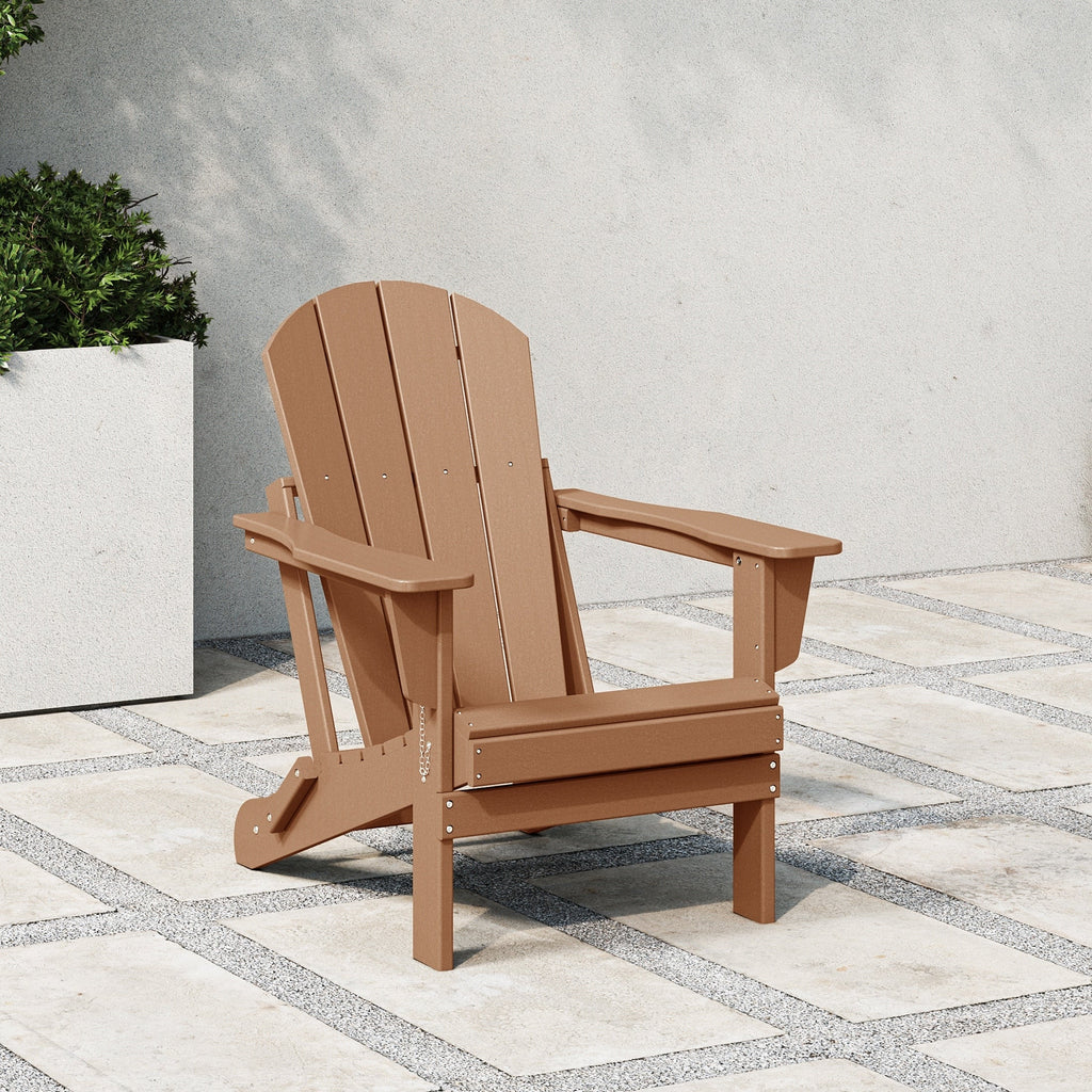 Chaise de jardin pliante Adirondack Polytrends Laguna, résistante à la décoloration et aux intempéries.