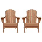 Polytrends Laguna Fauteuils Adirondack pliants d'extérieur résistants aux intempéries (lot de 2)