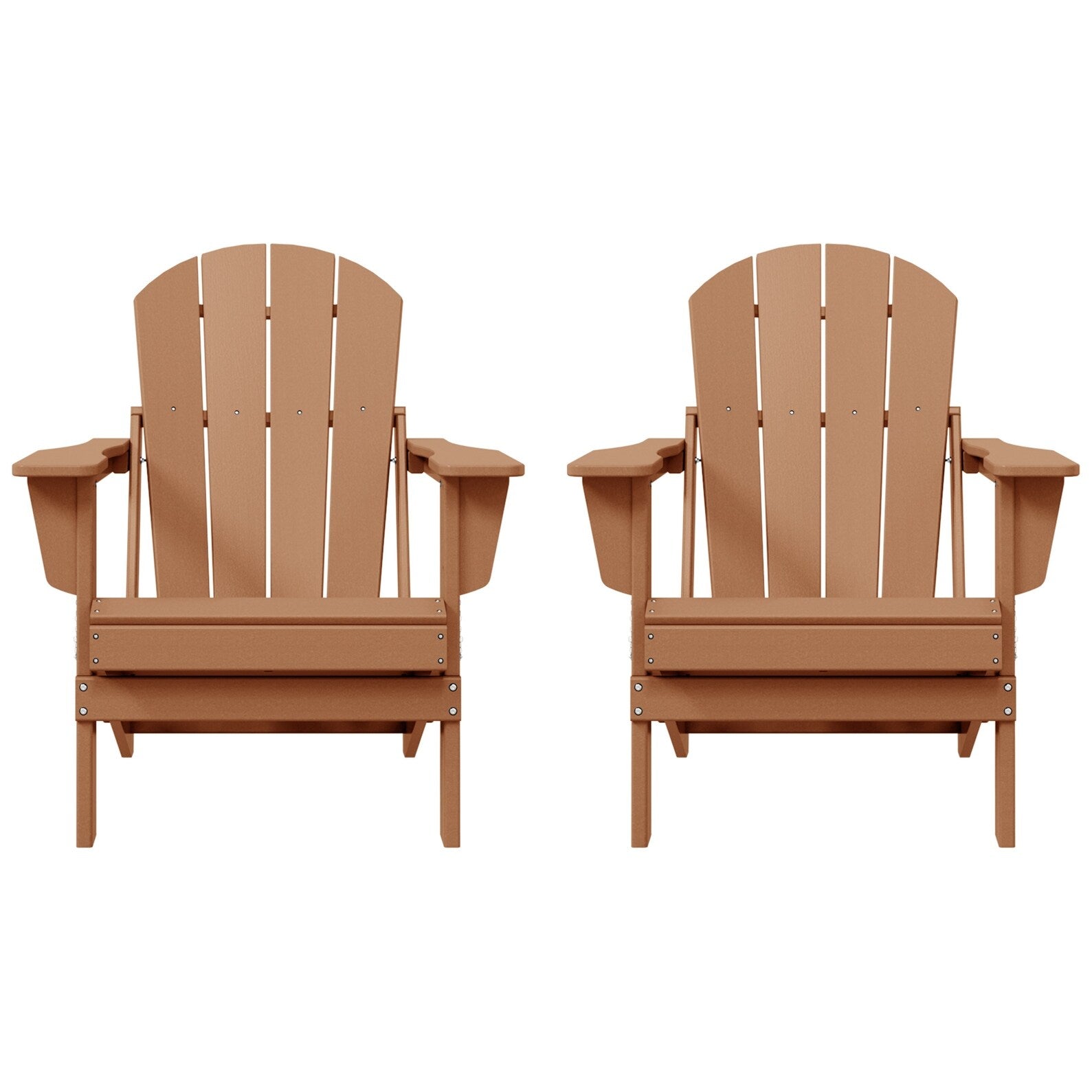 Polytrends Laguna Fauteuils Adirondack pliants d'extérieur résistants aux intempéries (lot de 2)