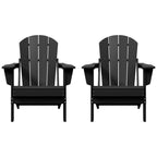 Polytrends Laguna Fauteuils Adirondack pliants d'extérieur résistants aux intempéries (lot de 2)