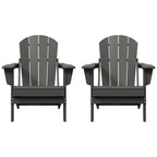 Polytrends Laguna Fauteuils Adirondack pliants d'extérieur résistants aux intempéries (lot de 2)