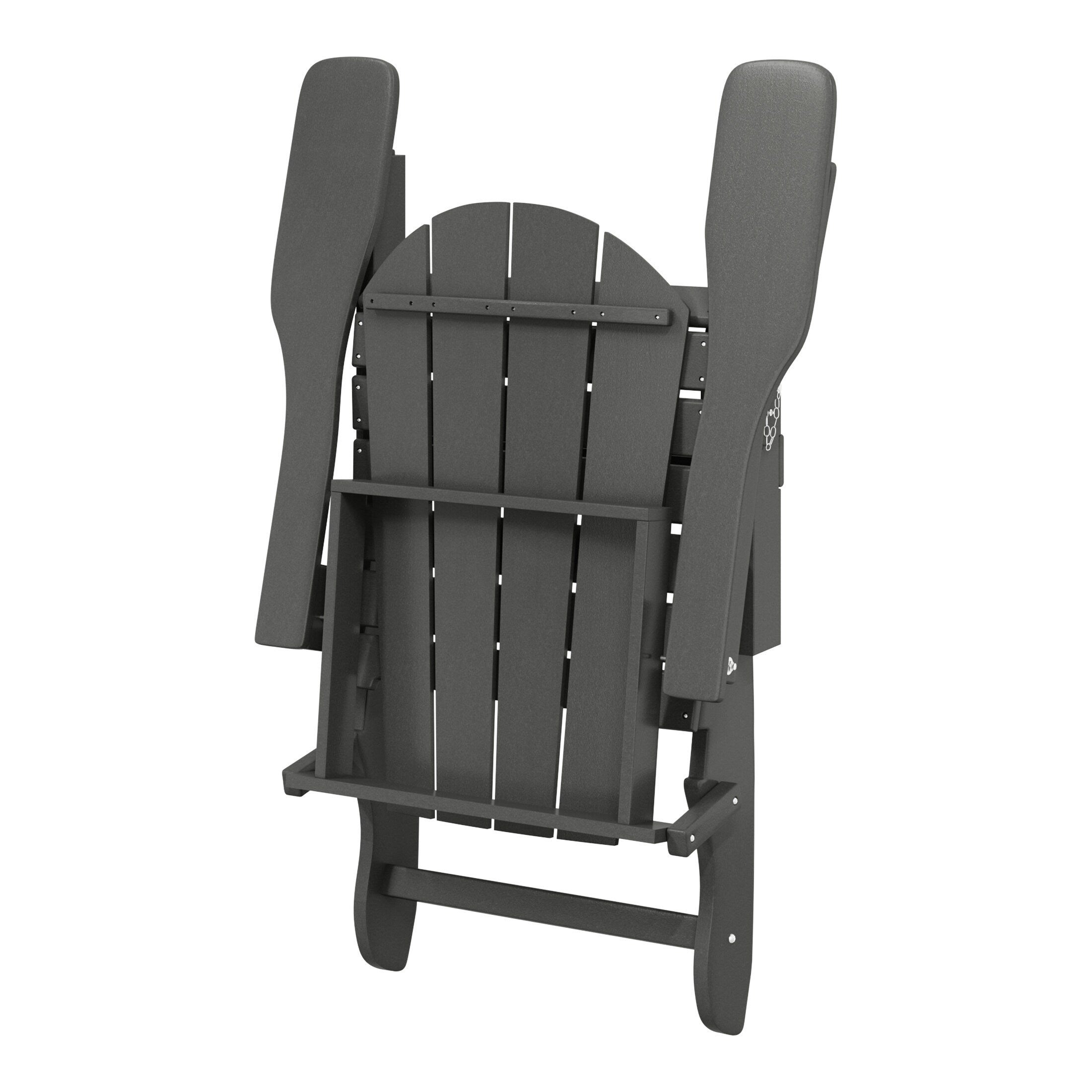 Polytrends Laguna Fauteuils Adirondack pliants d'extérieur résistants aux intempéries (lot de 2)