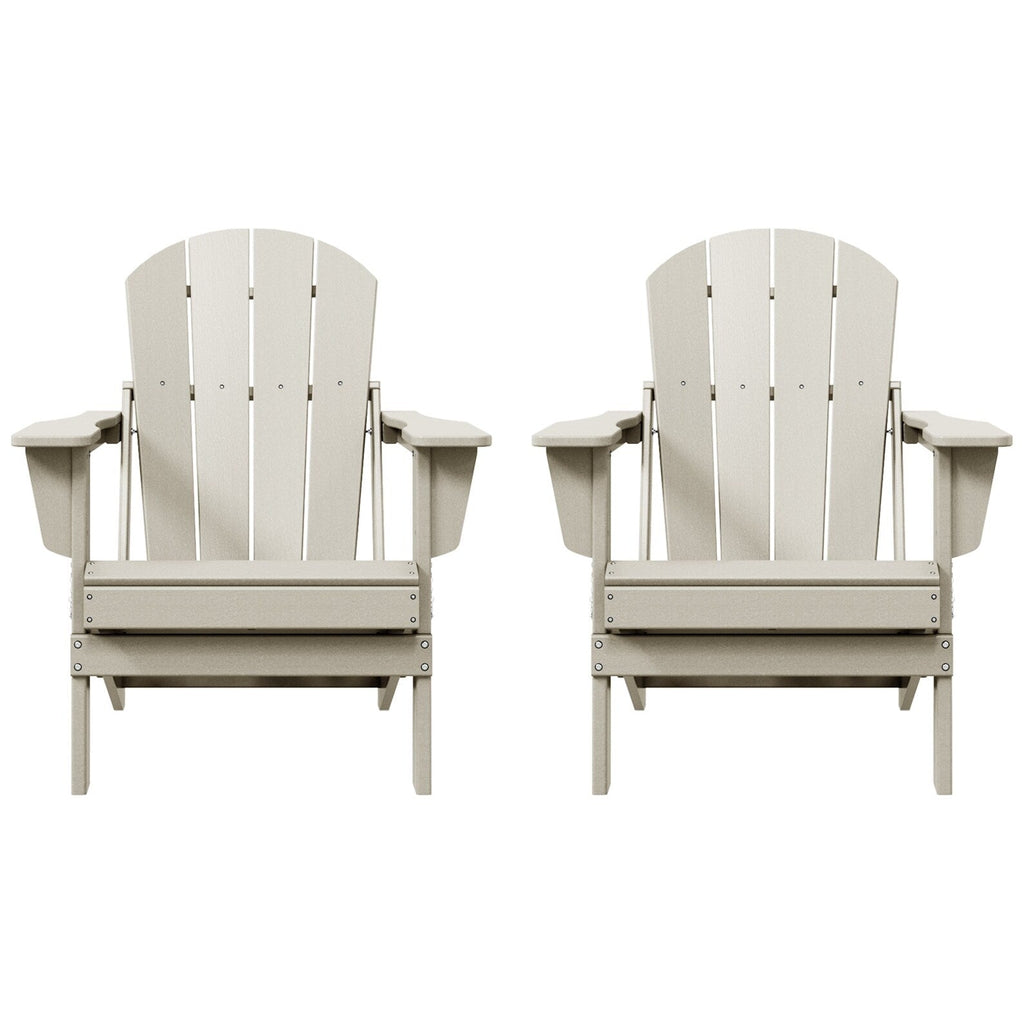 Polytrends Laguna Fauteuils Adirondack pliants d'extérieur résistants aux intempéries (lot de 2)