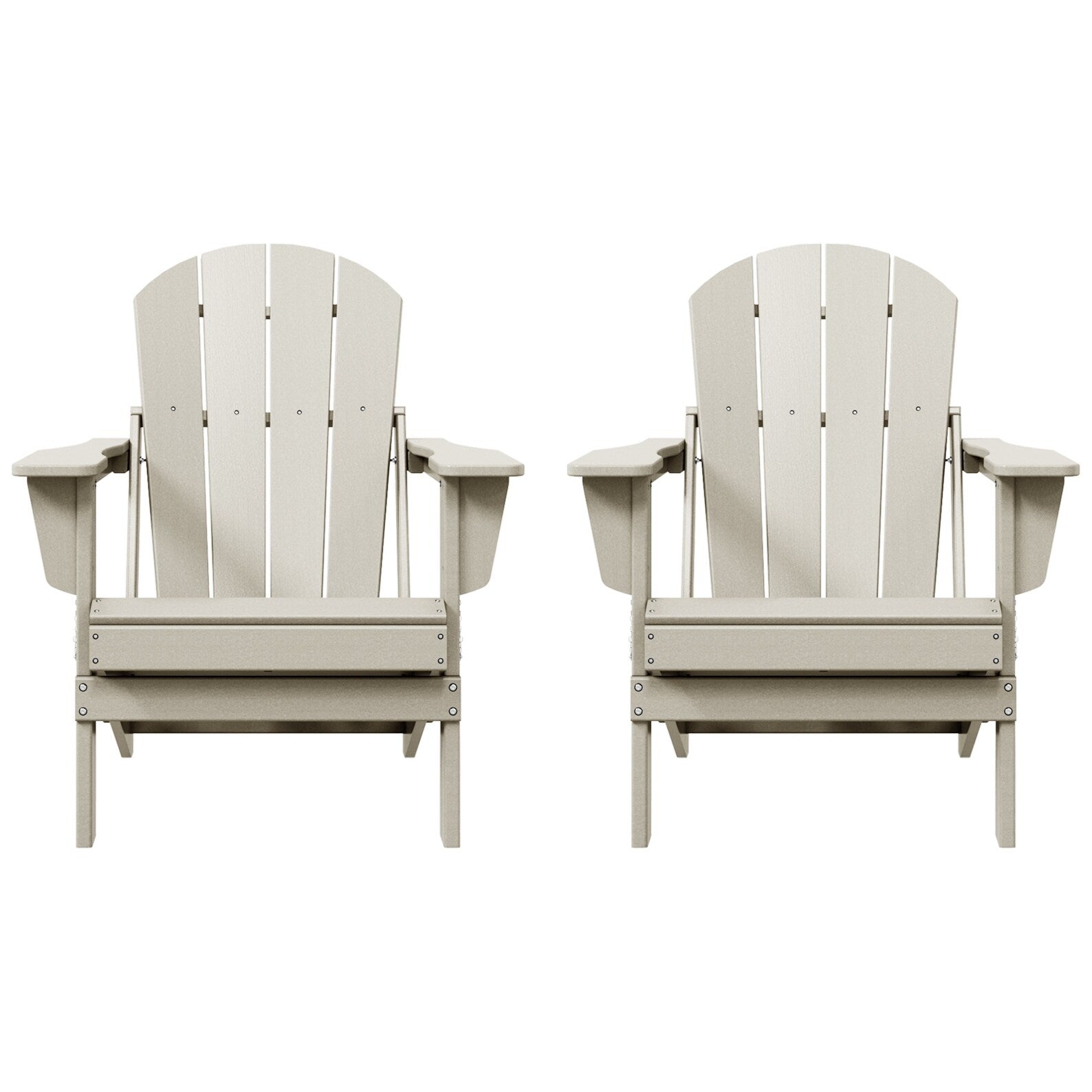 Polytrends Laguna Fauteuils Adirondack pliants d'extérieur résistants aux intempéries (lot de 2)